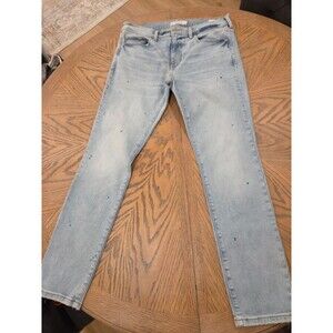 PacSun Men's Light Wash Paint Splatter Skinny Jeans Denim 32x32 Streetwear